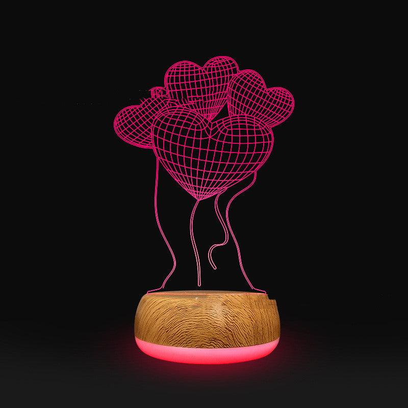 Light grace Love 3D Lamps Collection in bedroom