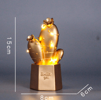 Light grace Mini Cactus Night Lamps - Gold A