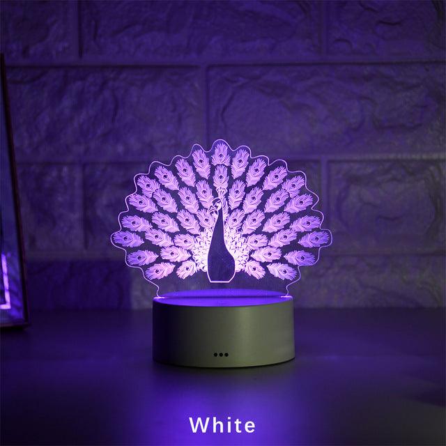 Peacock 3D Lamp from Light grace in room