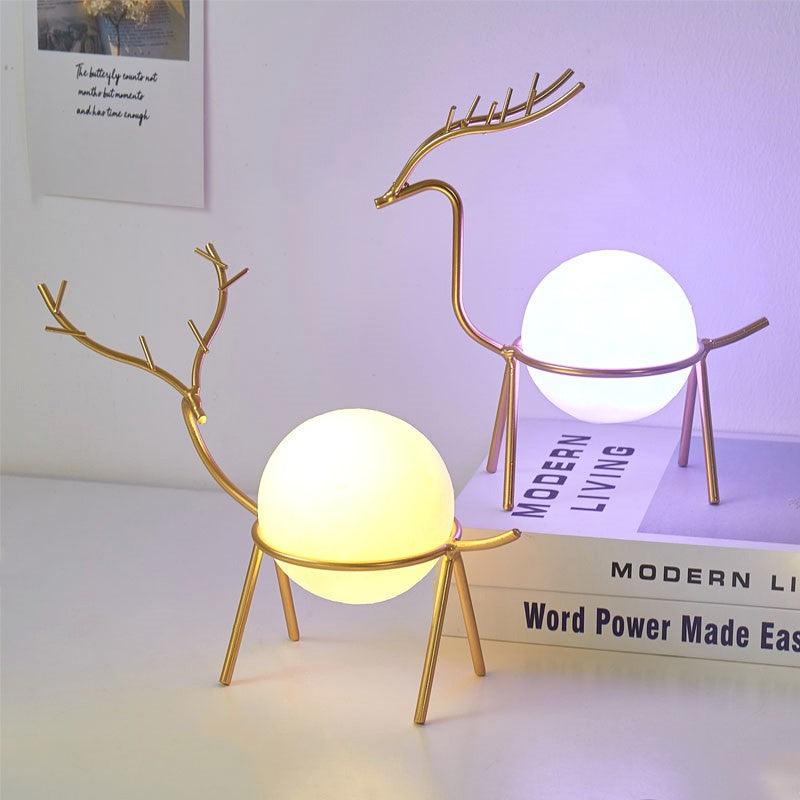 Light grace Deer Night Lamp glowing in dark room