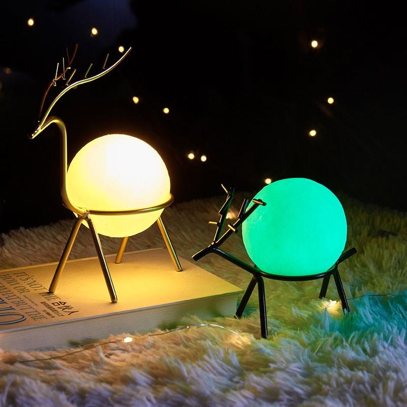 Light grace Deer Night Lamp glowing in dark room