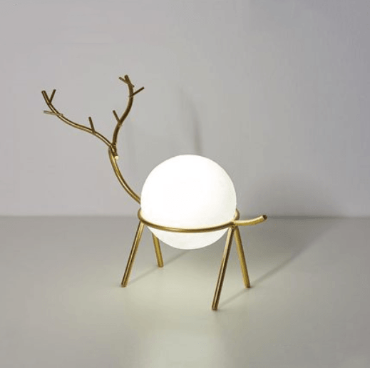 Light grace Deer Night Lamp glowing in dark room