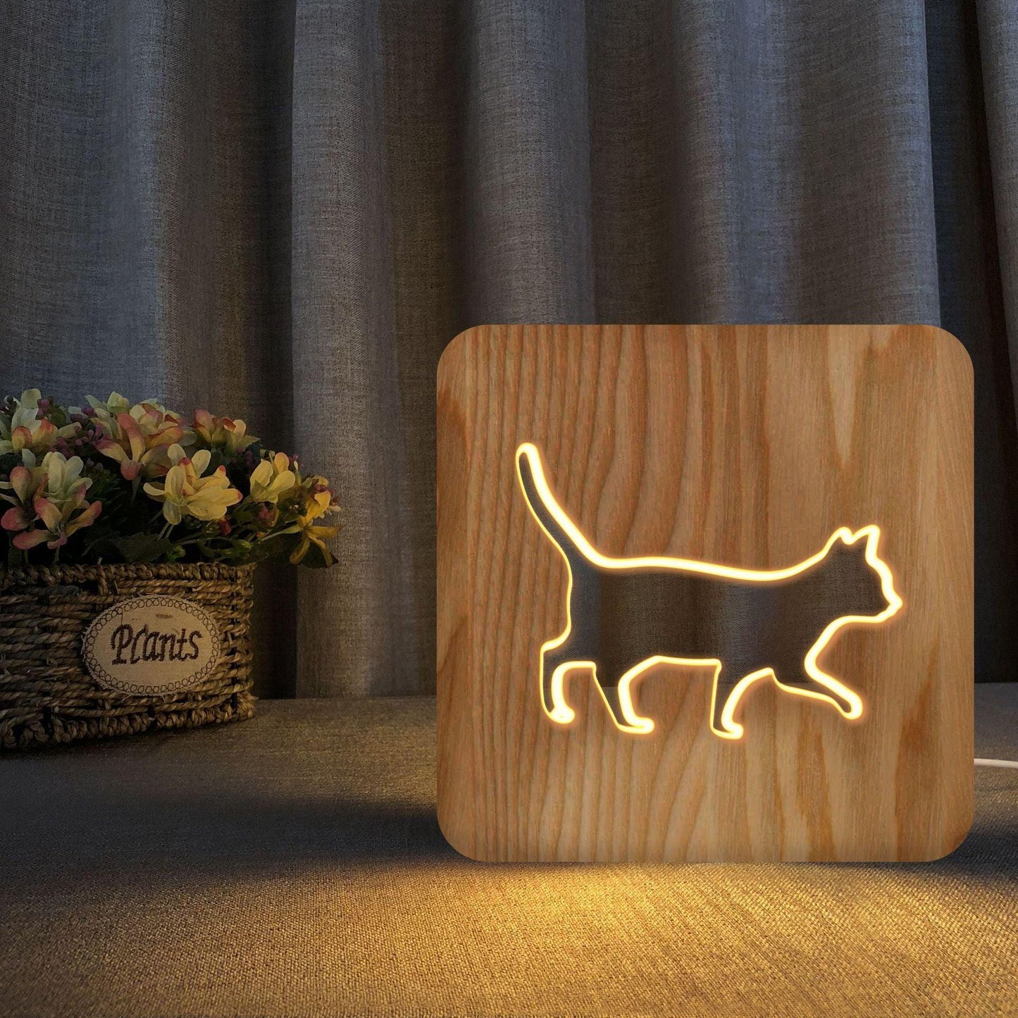 Wooden Pet Night Lamps from Light grace