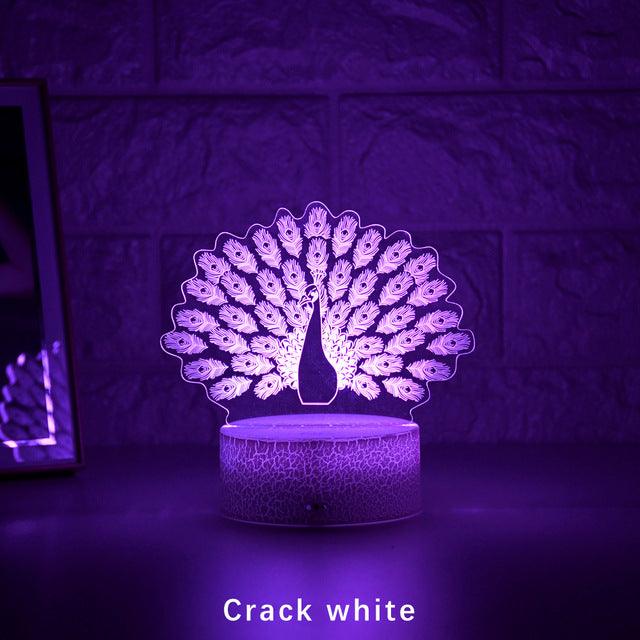 Peacock 3D Lamp from Light grace in room