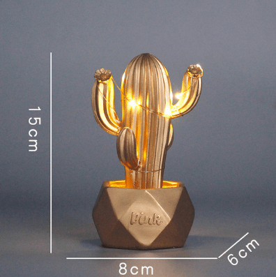 Light grace Mini Cactus Night Lamps - Gold A