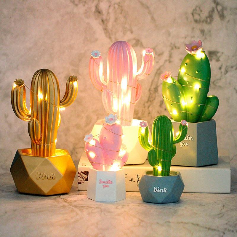 Light grace Mini Cactus Night Lamps - Gold A