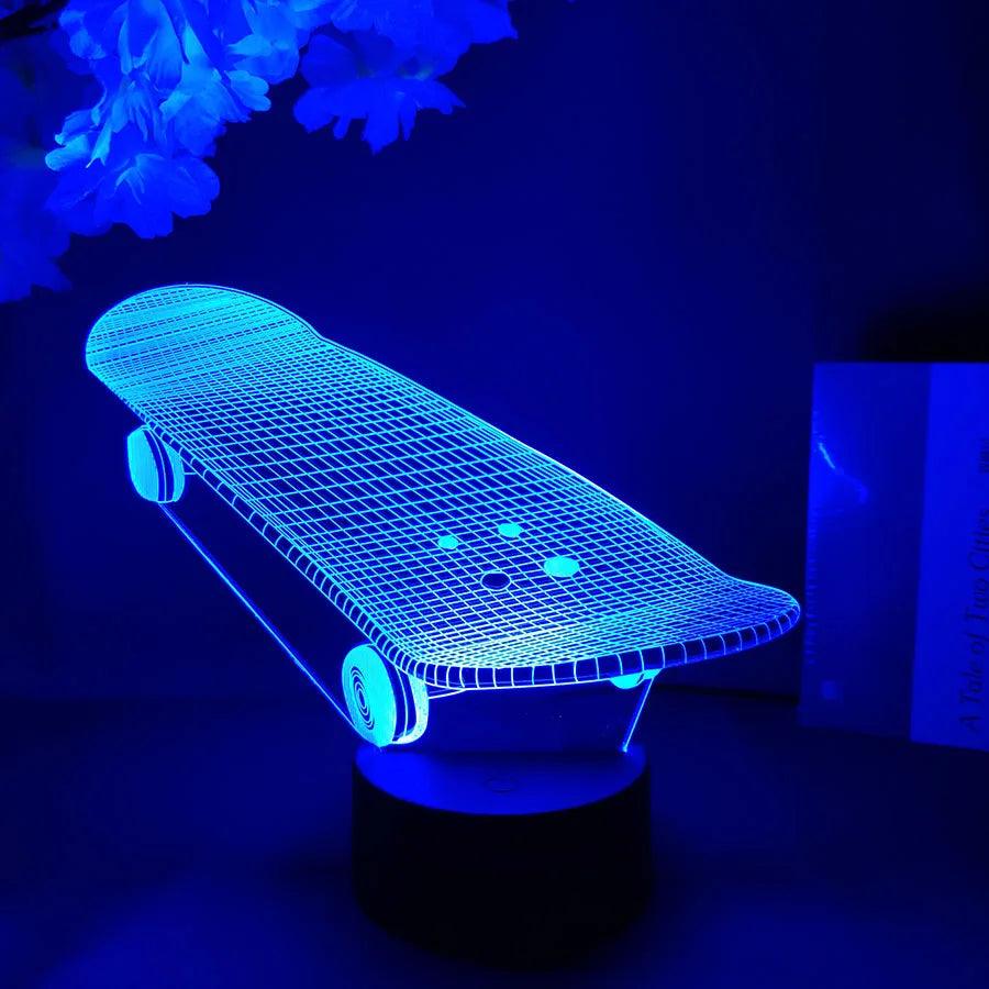 Skateboard 3D Lamp - Default Title from Light grace