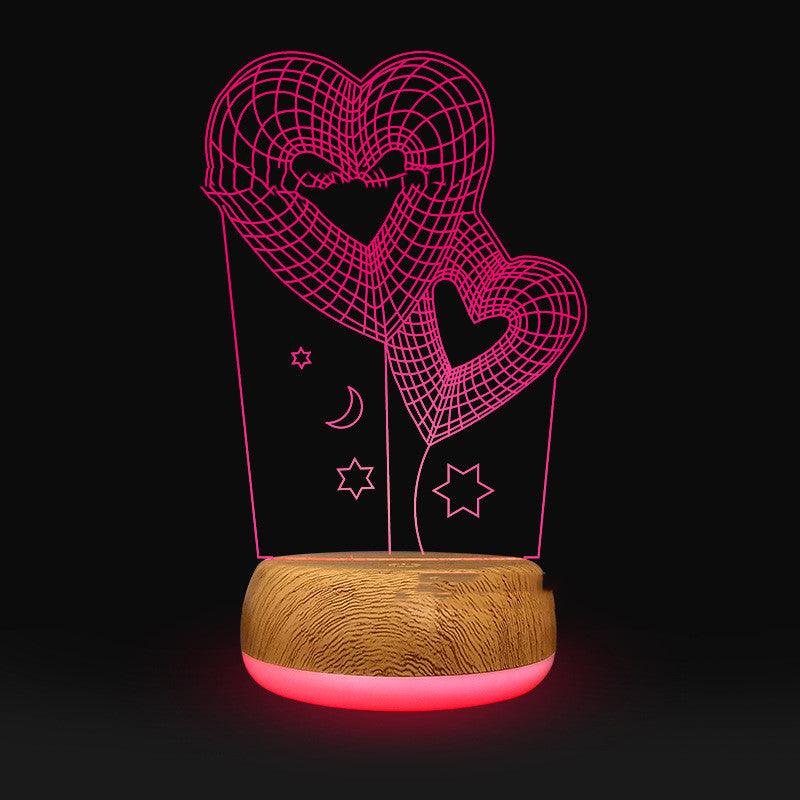 Light grace Love 3D Lamps Collection in bedroom
