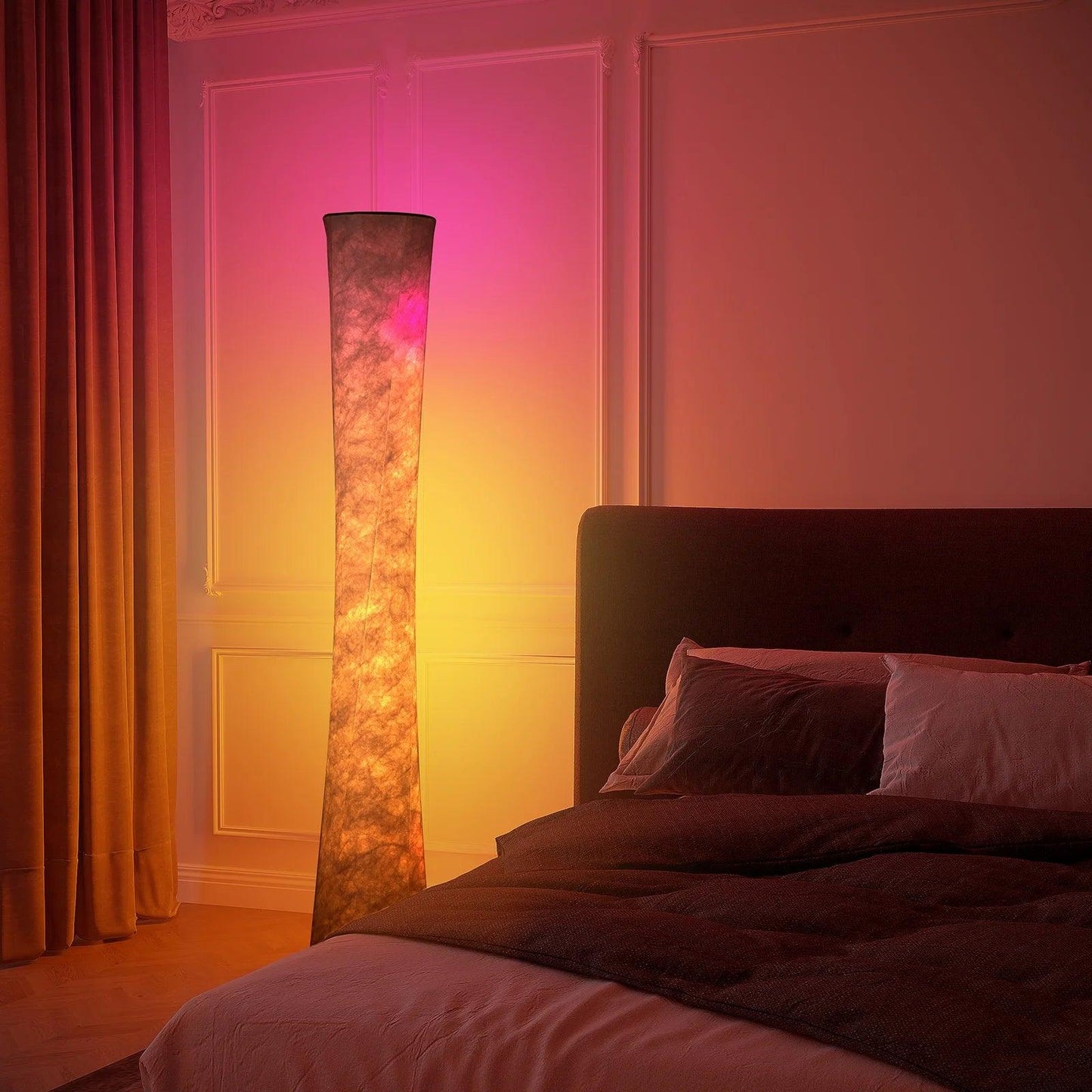 RGB Fabric Floor Lamp from Light grace in room corner
