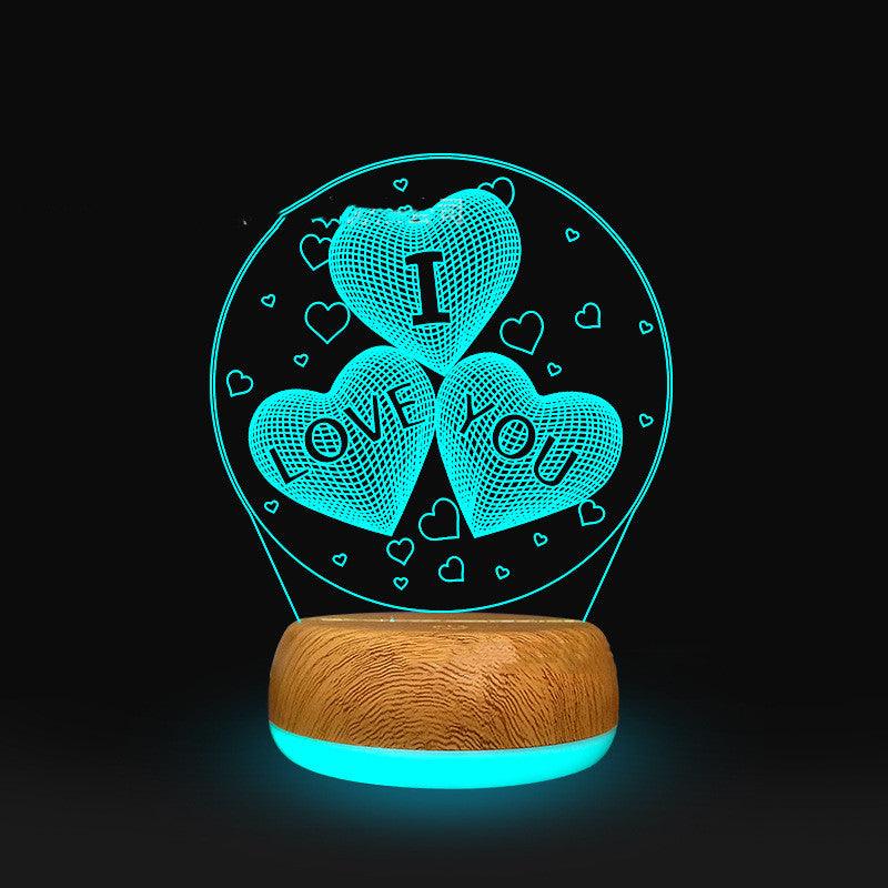 Light grace Love 3D Lamps Collection in bedroom