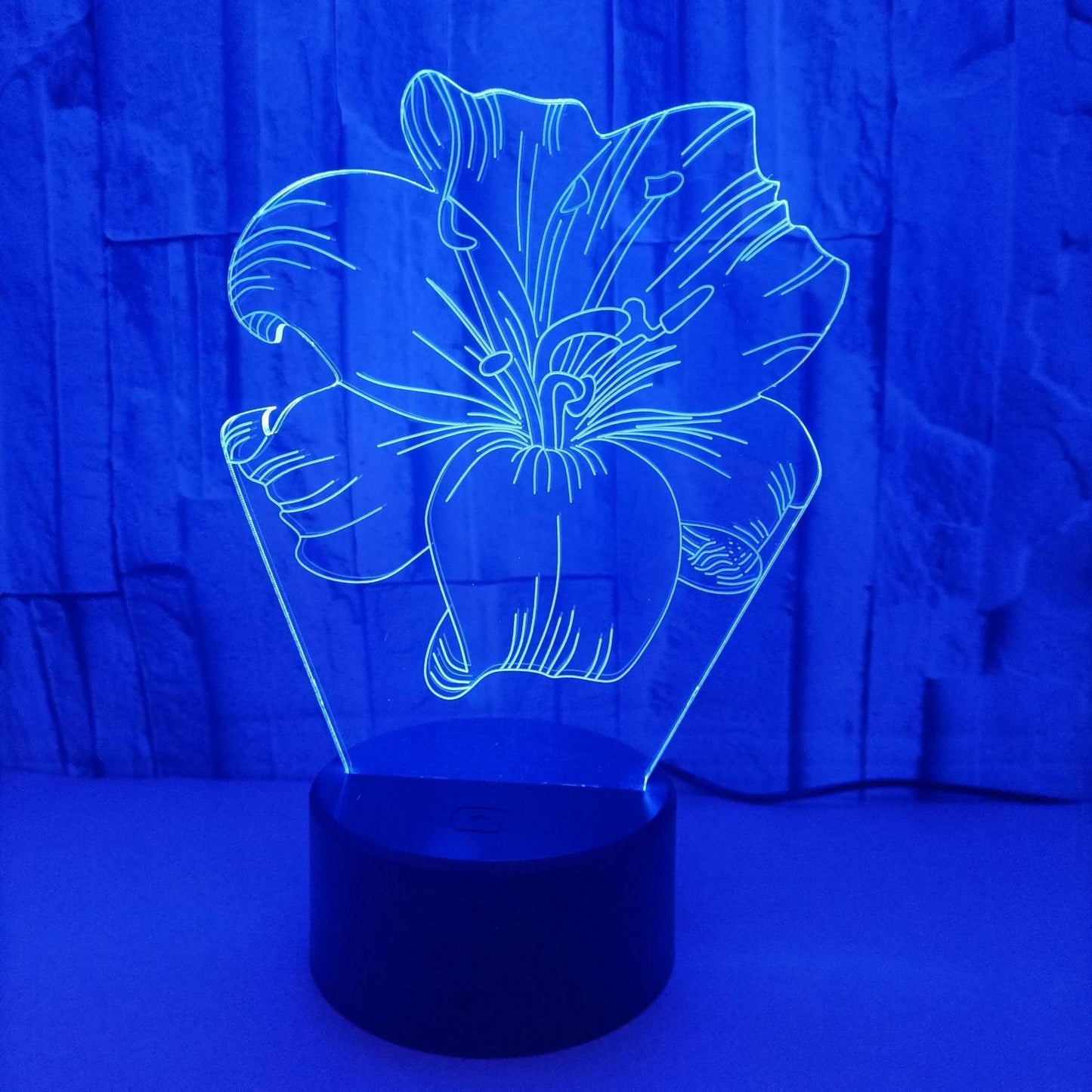 Light grace Lily Flower 3D Lamp in bedroom
