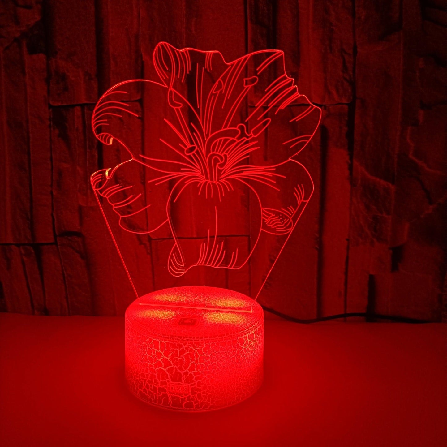 Light grace Lily Flower 3D Lamp in bedroom