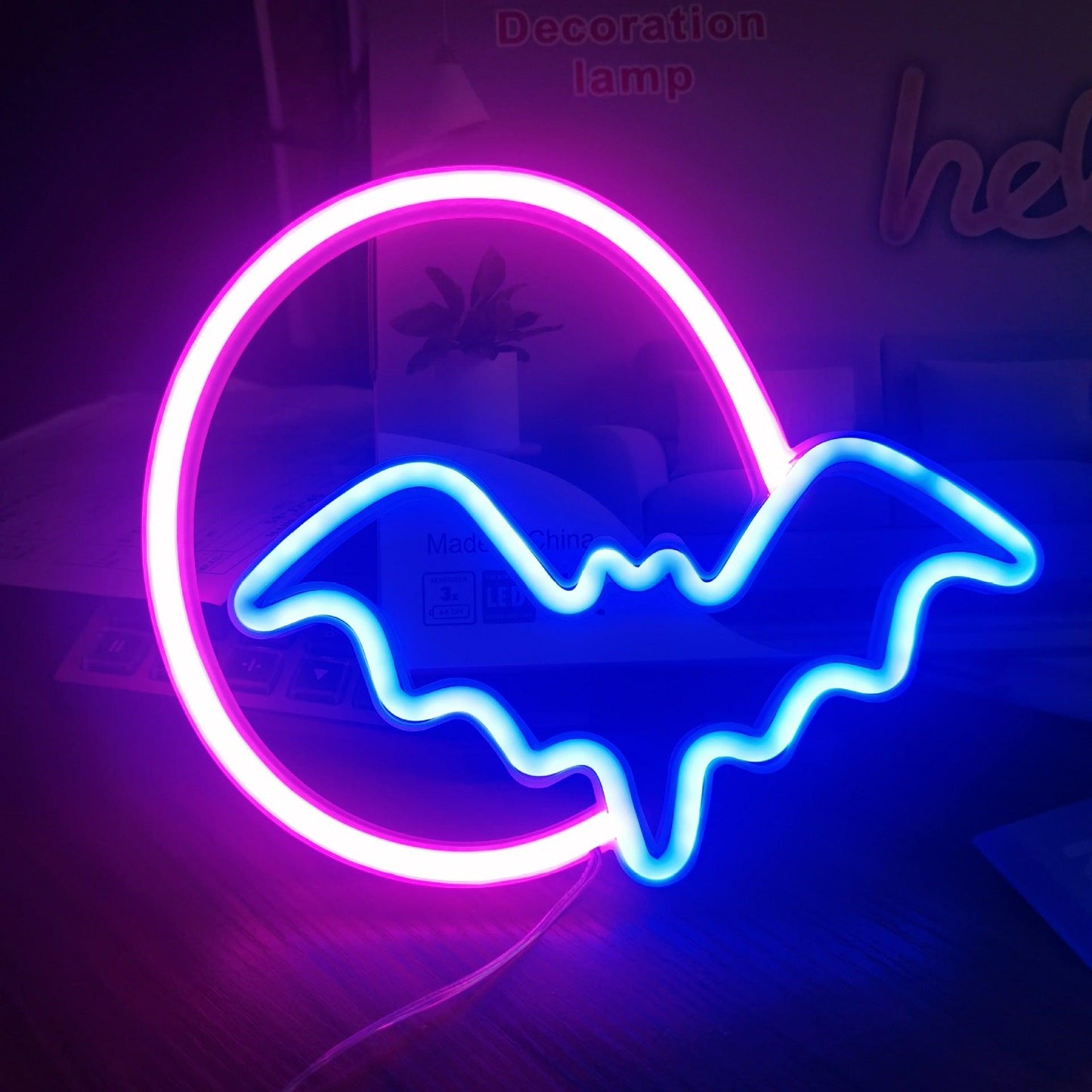 night lights from Light grace Halloween Bat Neon Sign