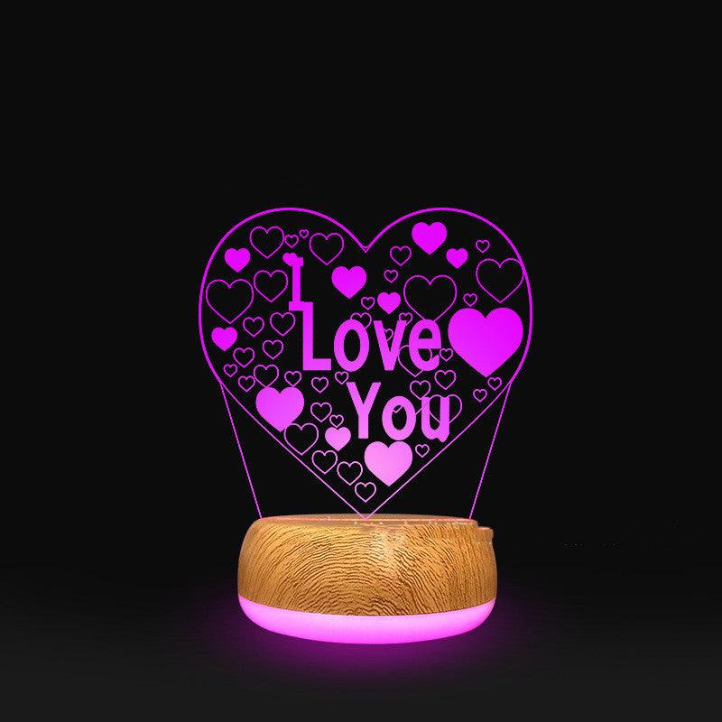 Light grace Love 3D Lamps Collection in bedroom