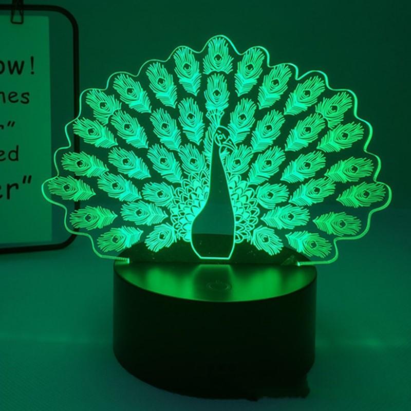 Peacock 3D Lamp from Light grace in room
