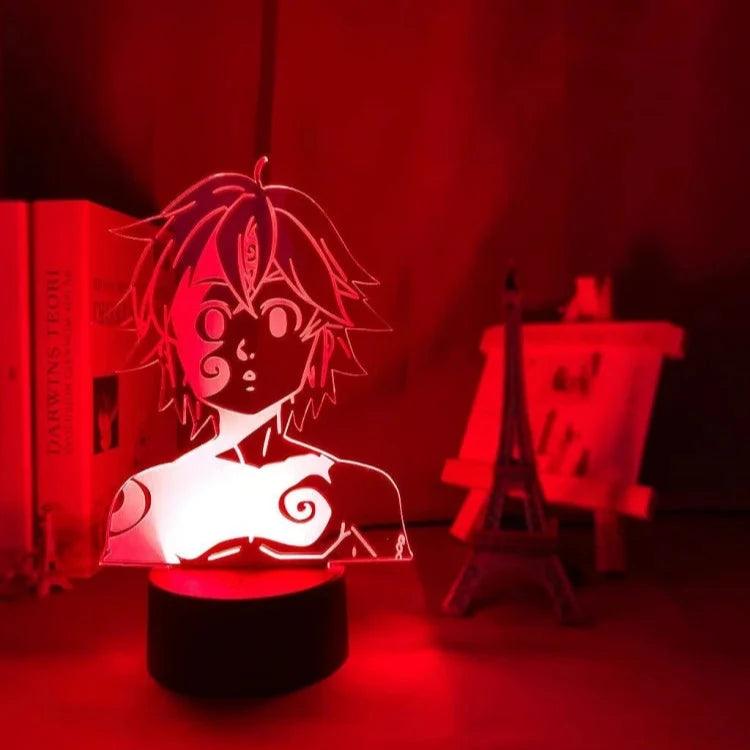 Light grace Meliodas 3D Lamp - Touch