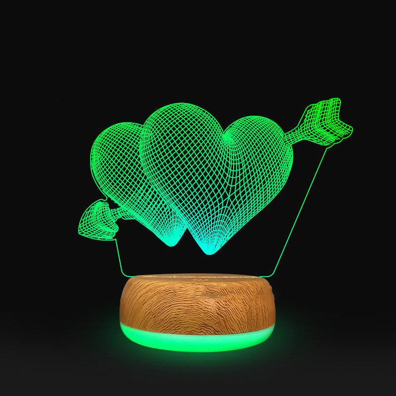 Light grace Love 3D Lamps Collection in bedroom