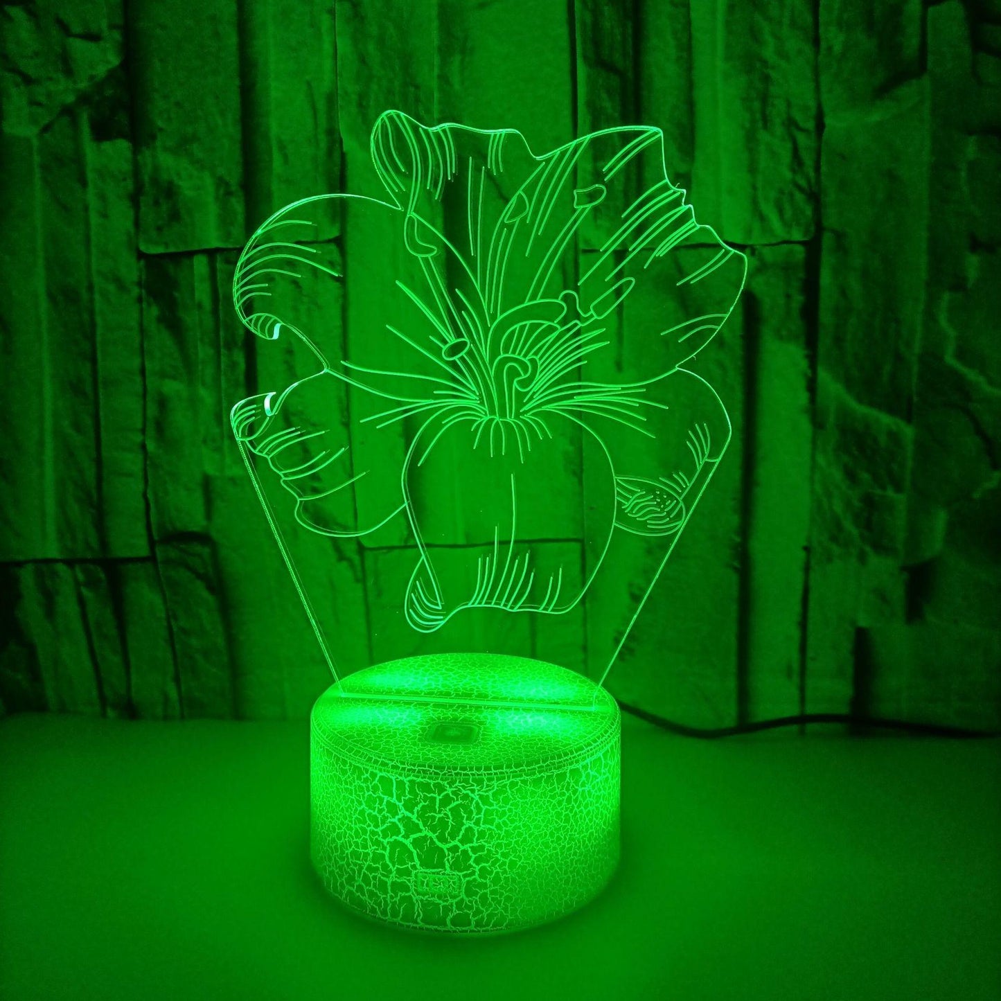 Light grace Lily Flower 3D Lamp in bedroom