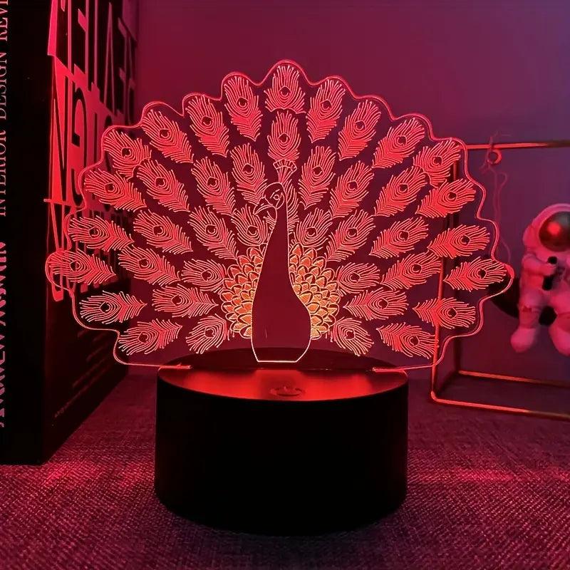 Peacock 3D Lamp from Light grace in room