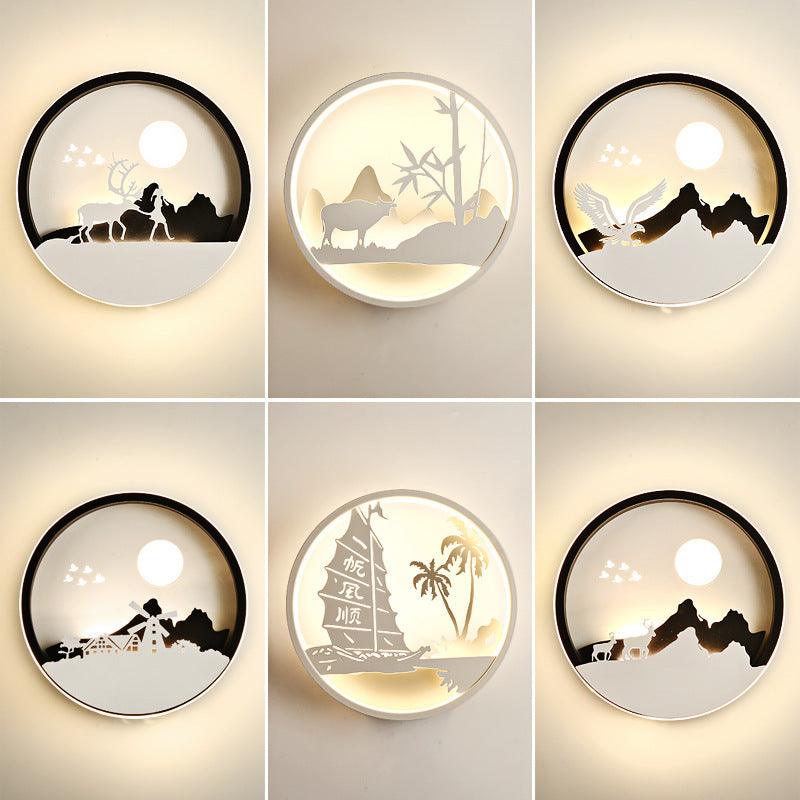 Light grace cute Modern Wall Lamp - Weaver Girl / Warm white