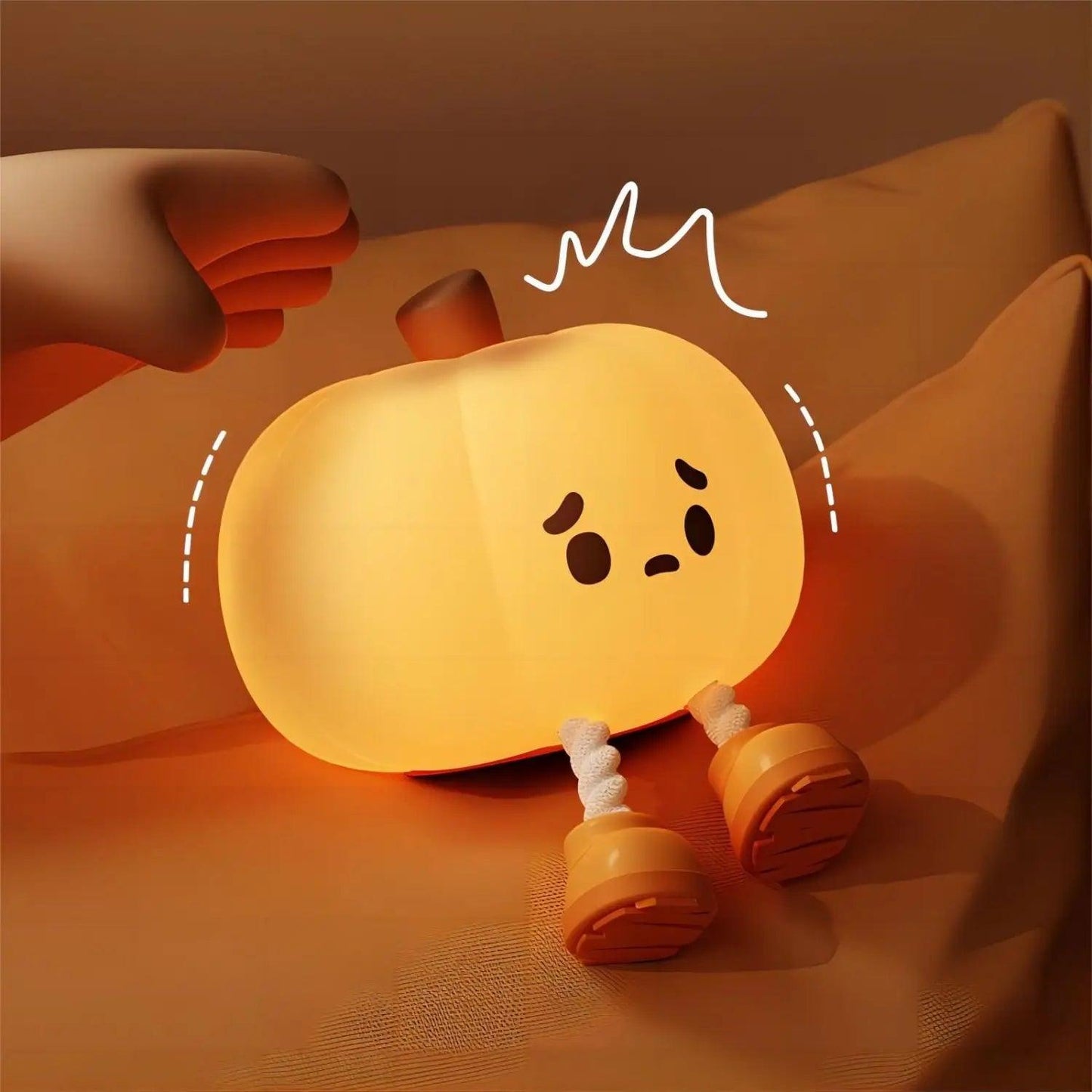 Pumpkin Night Lamp from Light grace in room
