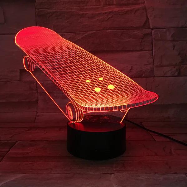 Skateboard 3D Lamp - Default Title from Light grace