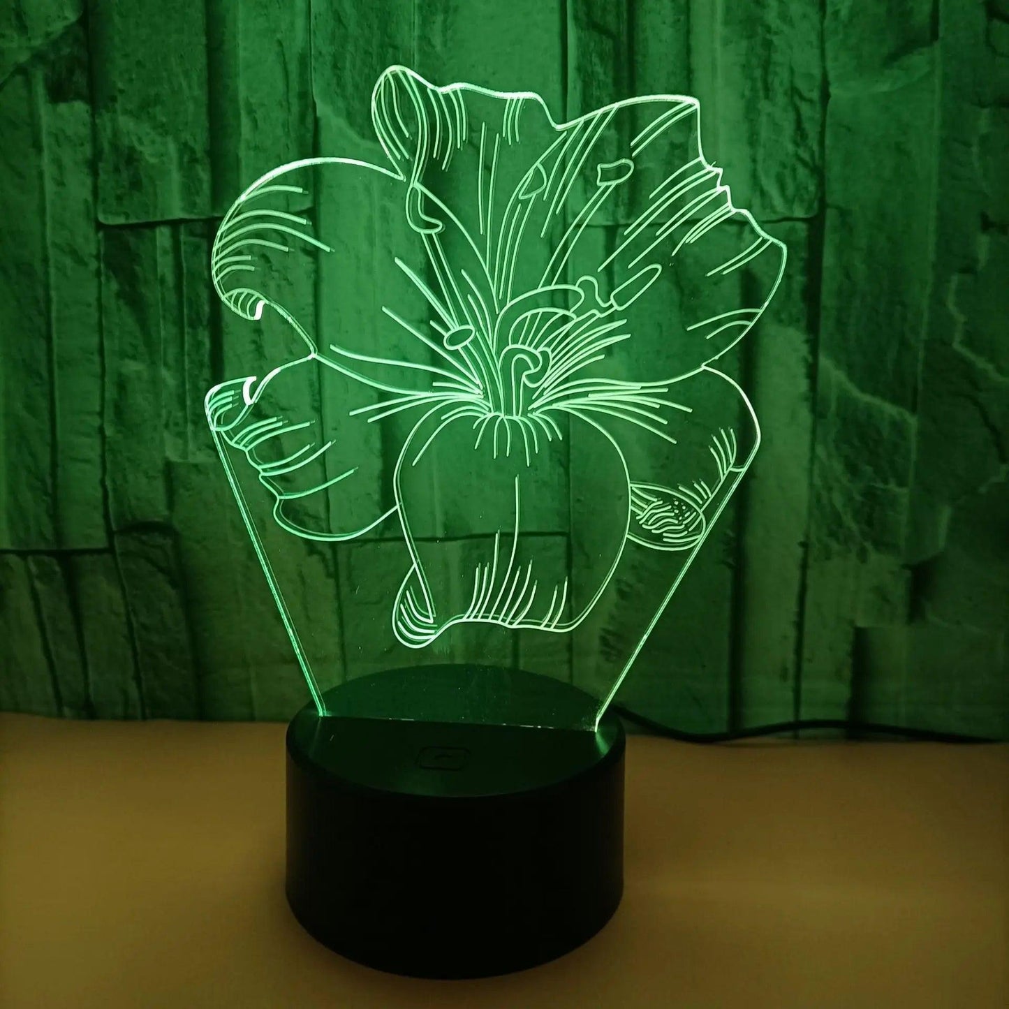 Light grace Lily Flower 3D Lamp in bedroom