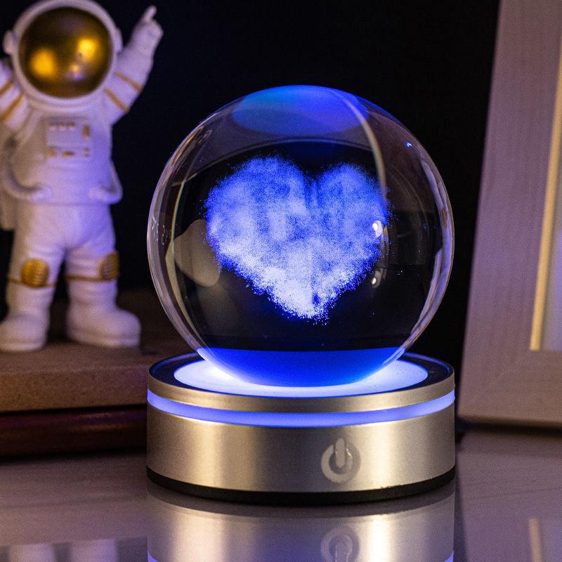 Lightgrace Crystal Ball Lamp 2 - Heart Cloud