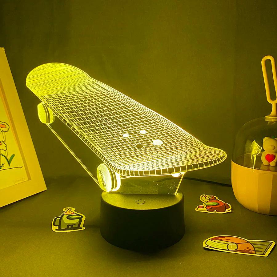 Skateboard 3D Lamp - Default Title from Light grace