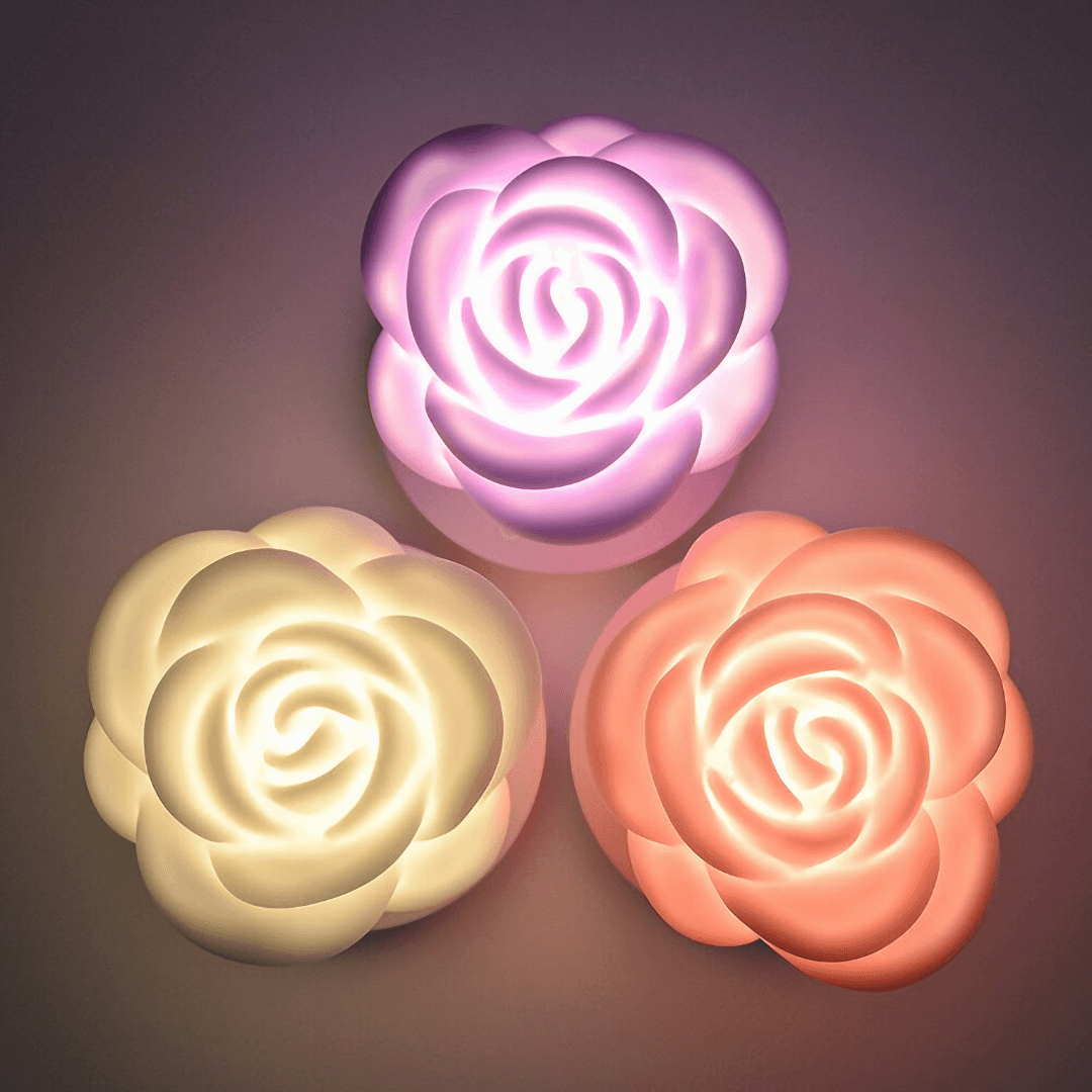 Rose Night Lamp from Light grace in room corner