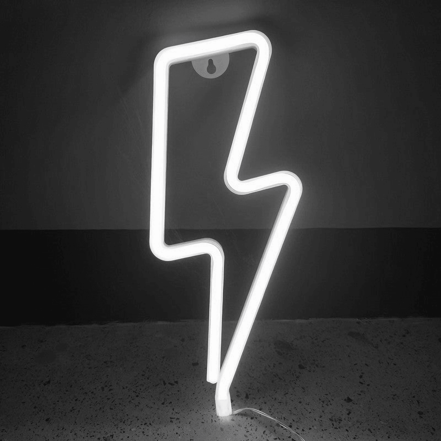 Lightgrace Lightning Neon Sign - White