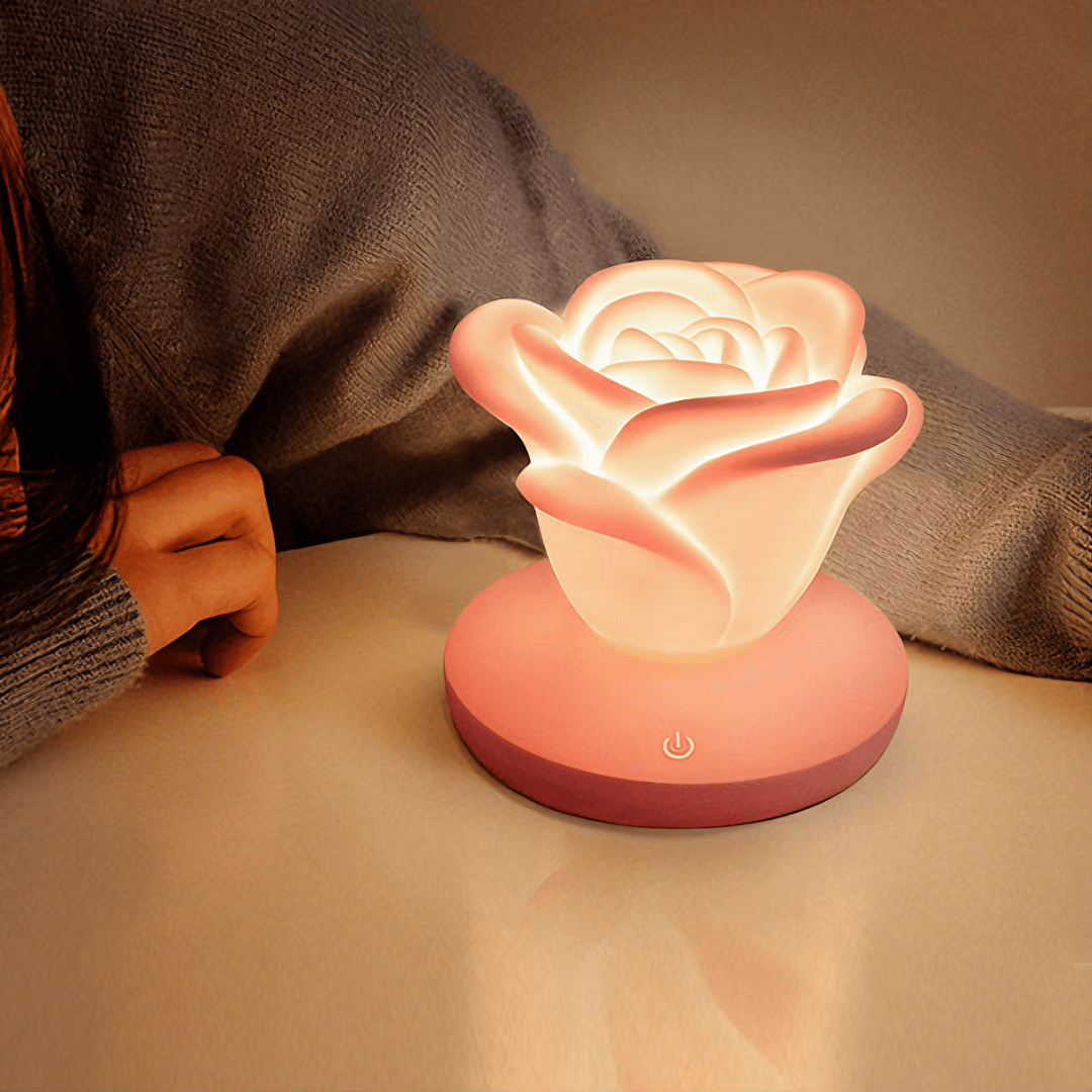 Rose Night Lamp from Light grace in room corner