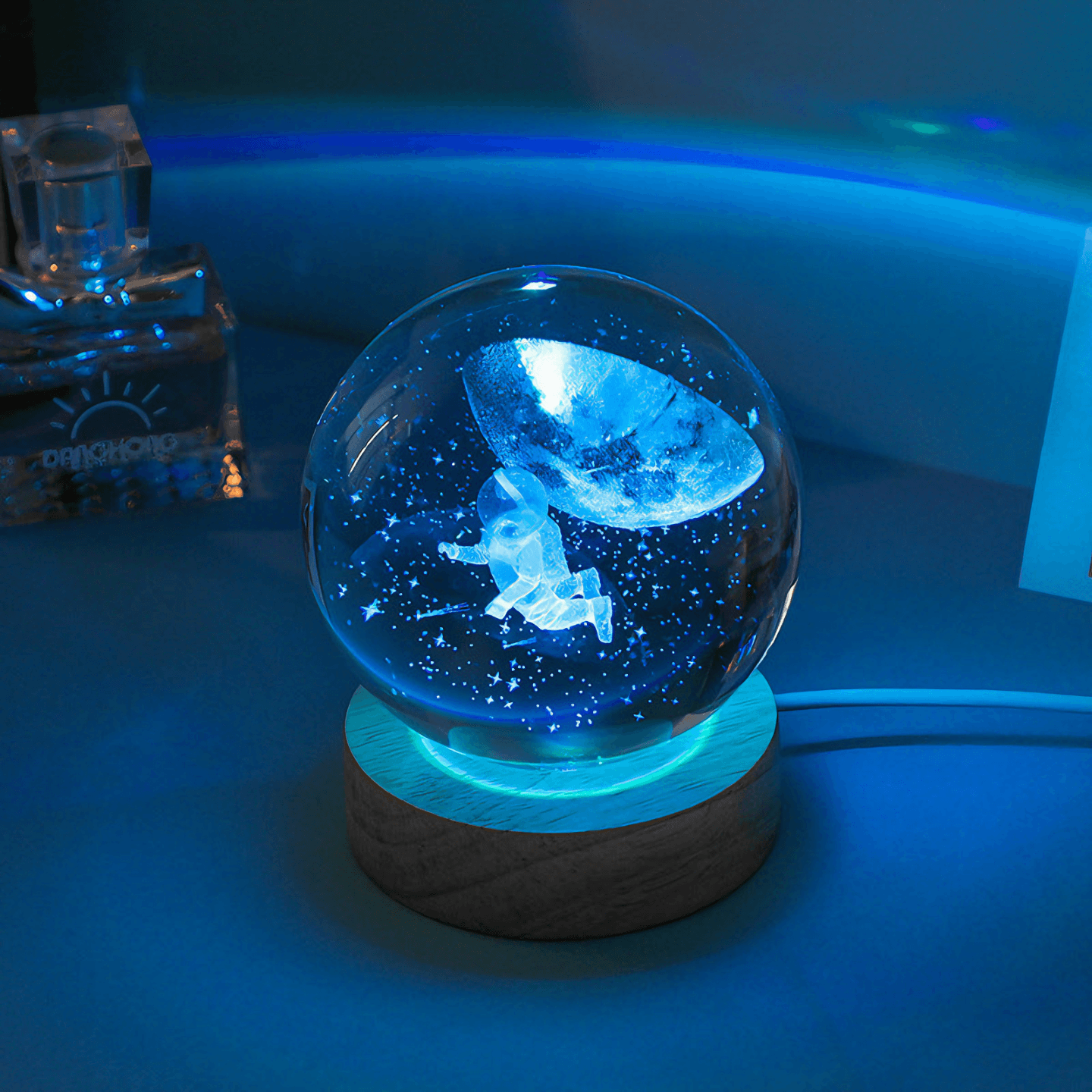 cute Underwater Life Crystal Ball Lamps - Dolphin from Light grace