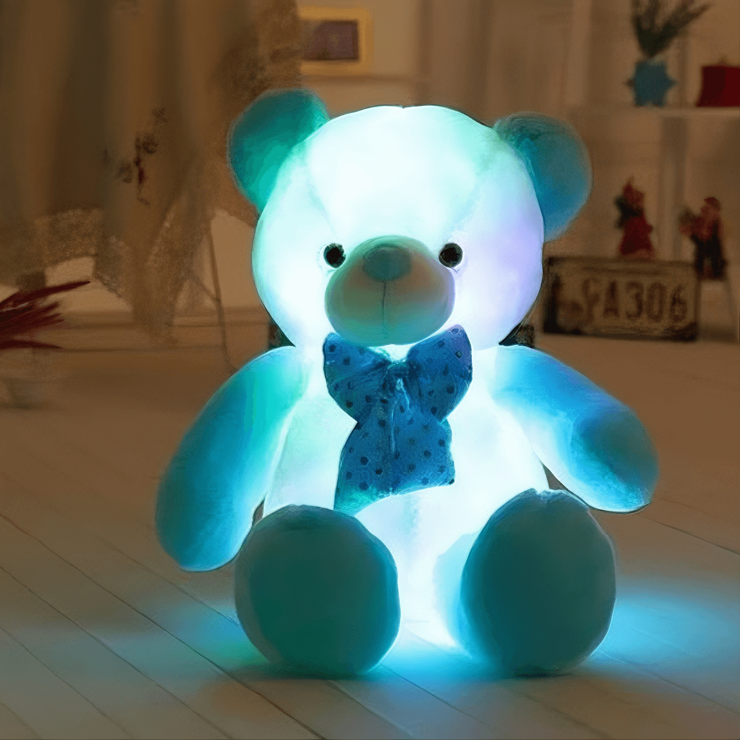 Lightgrace Glowing Teddy Bear - Blue / 25cm