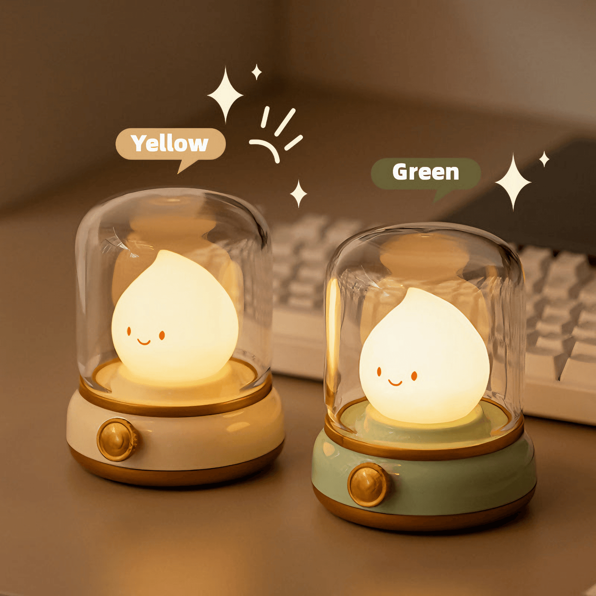 Lightgrace Candle Flame Night Lamp - Green