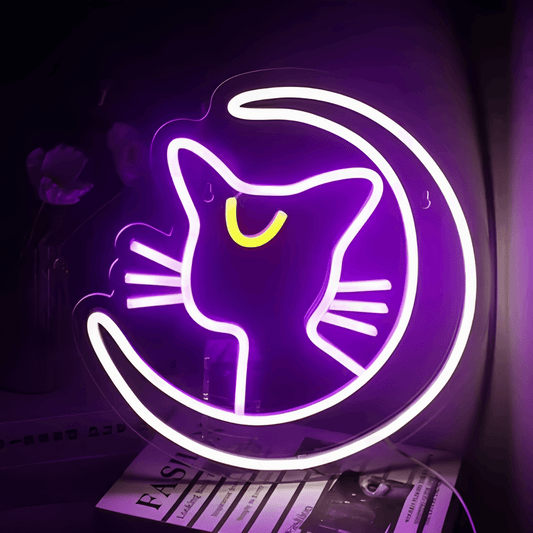 Lightgrace Luna Neon Sign - Violet