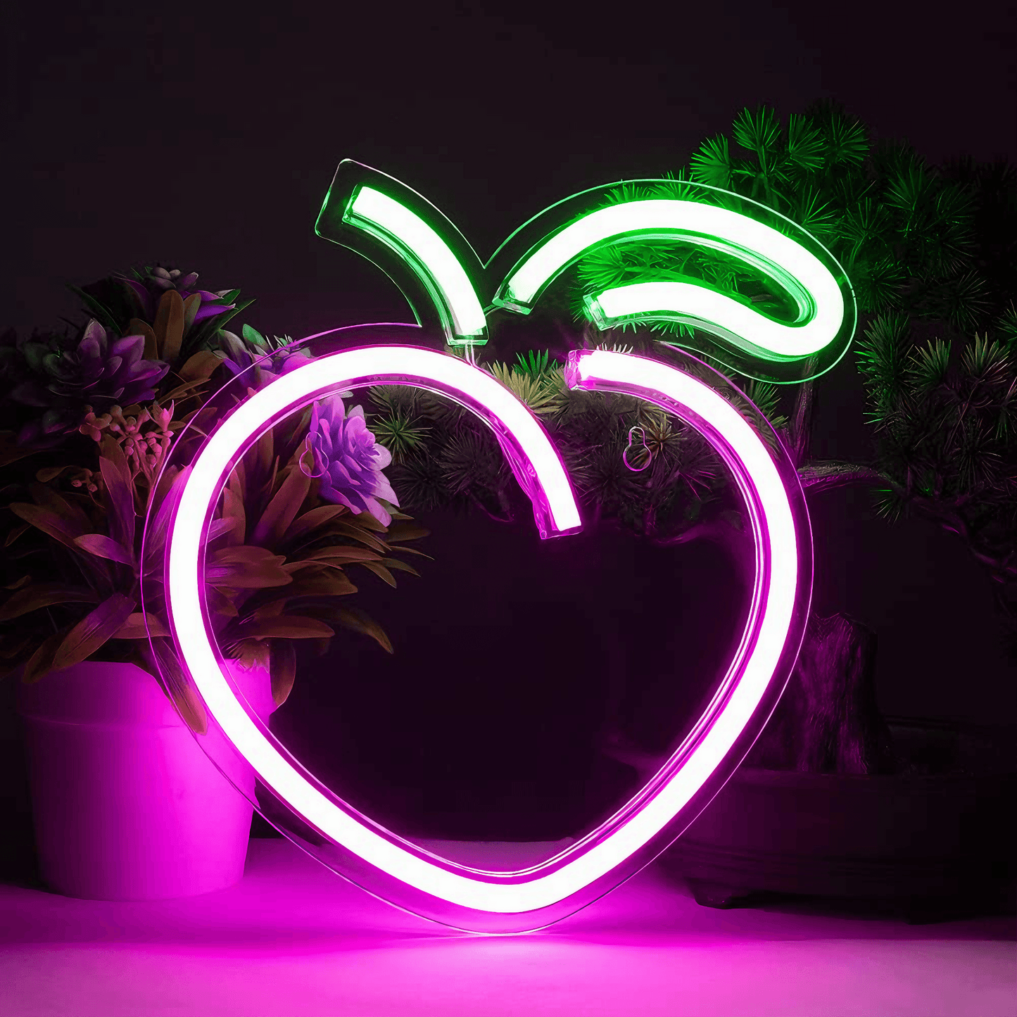 cute Peach Neon Sign from Light grace