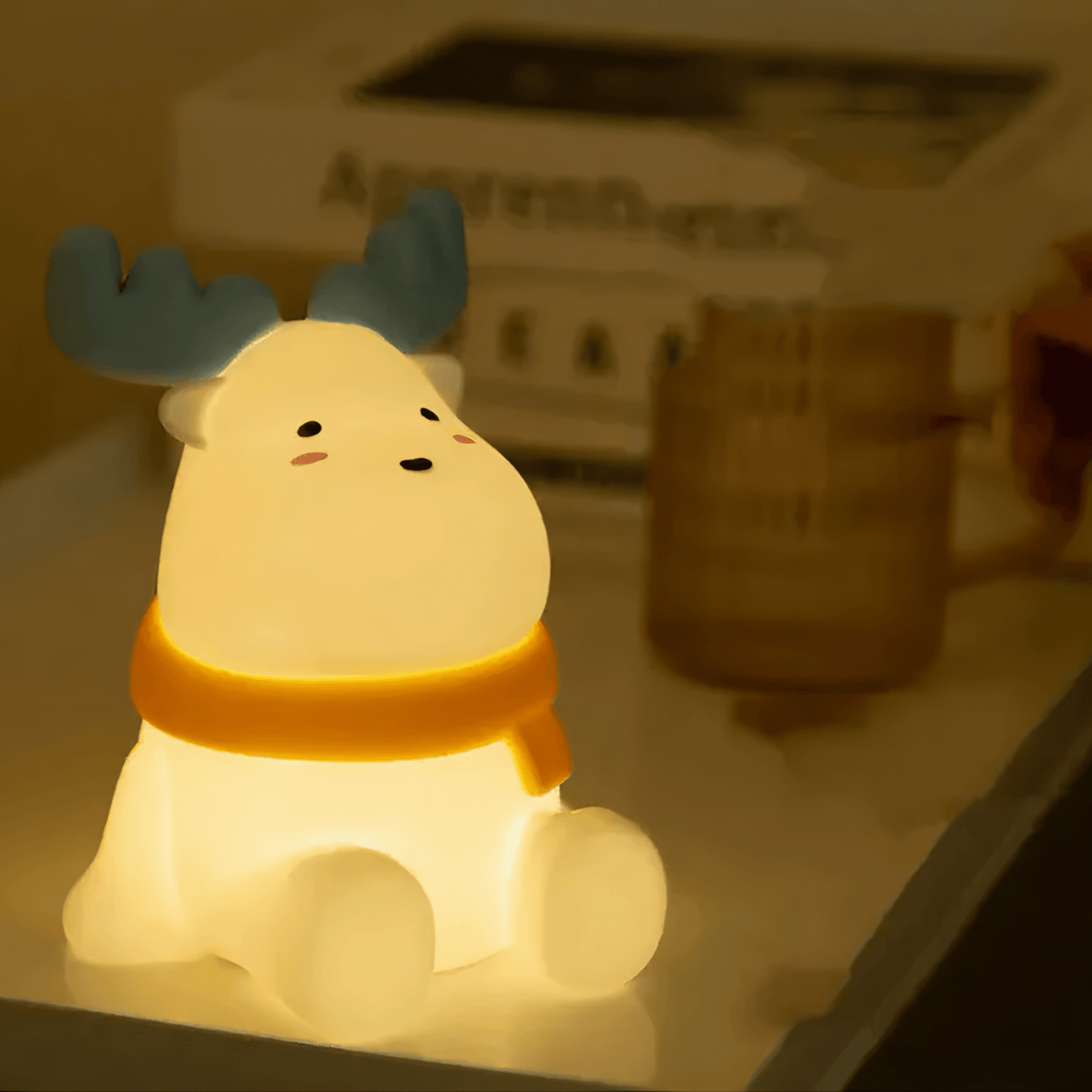 Light grace cute Moose Night Light - Red