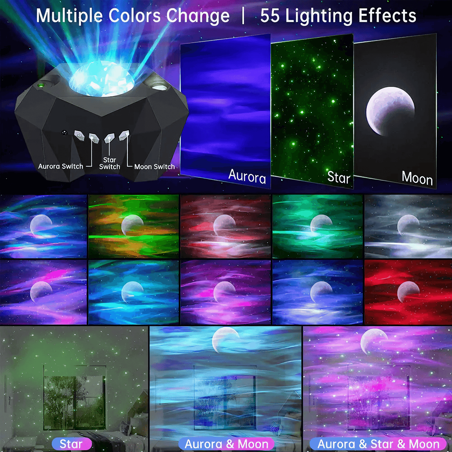 Star Galaxy Projector - Black from Light grace