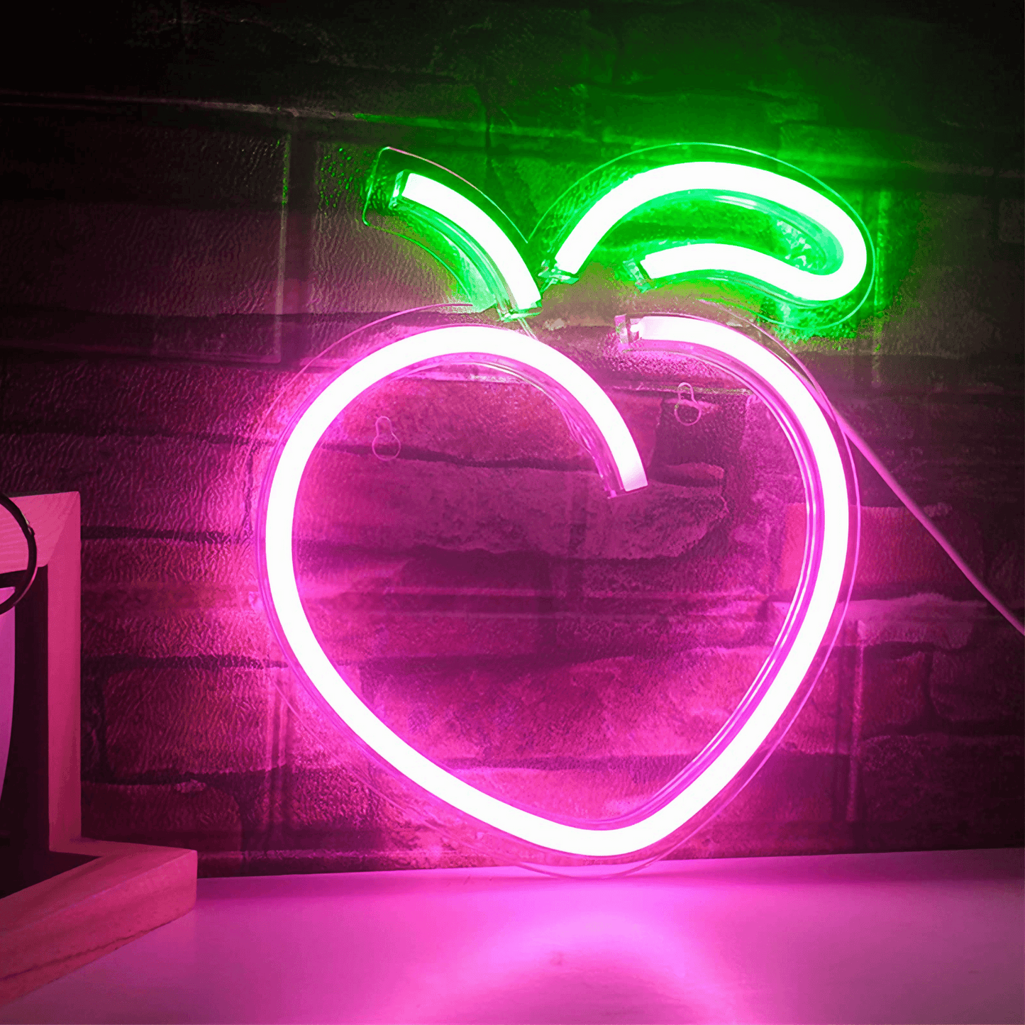 cute Peach Neon Sign from Light grace