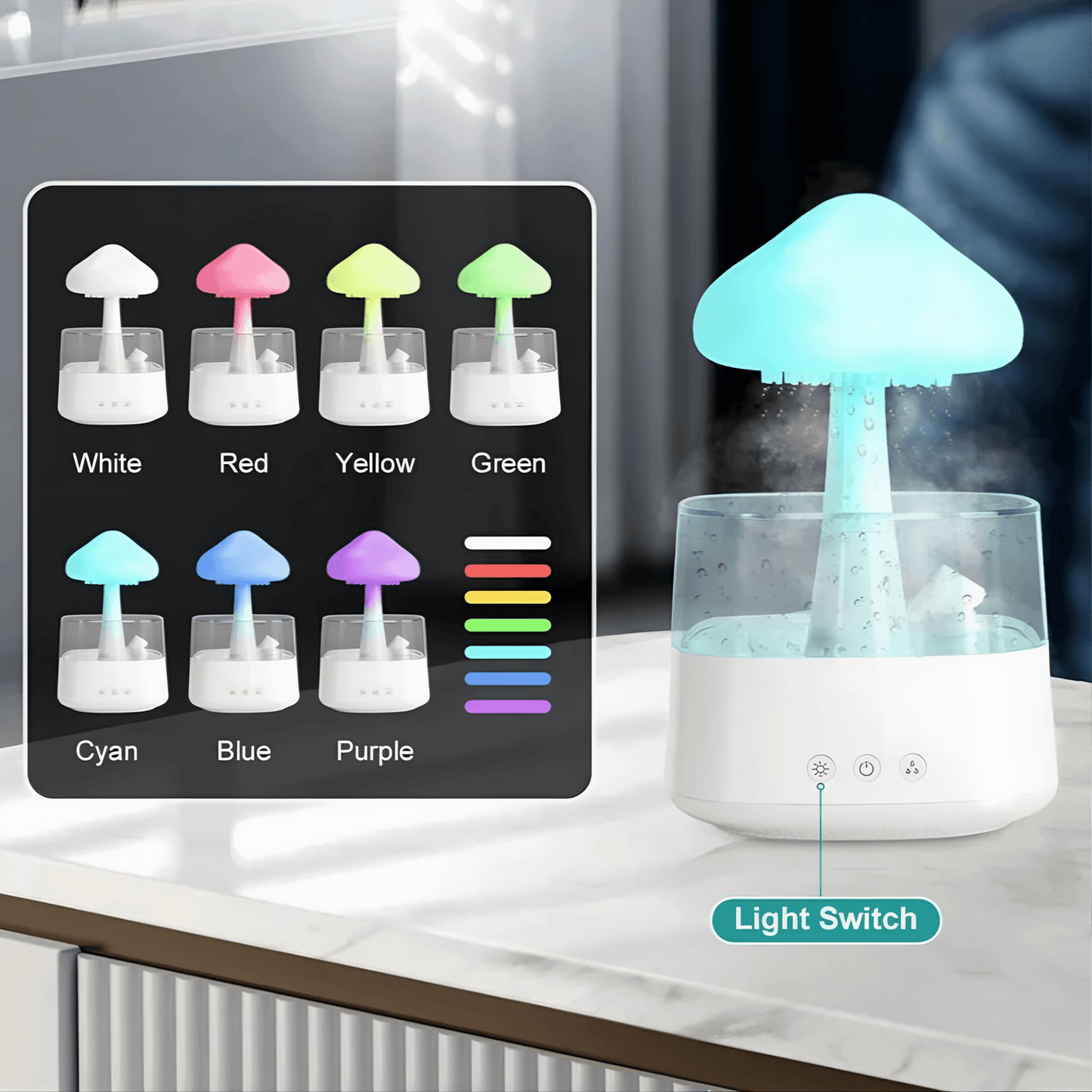 Rain Cloud Humidifier 2 from Light grace in room corner