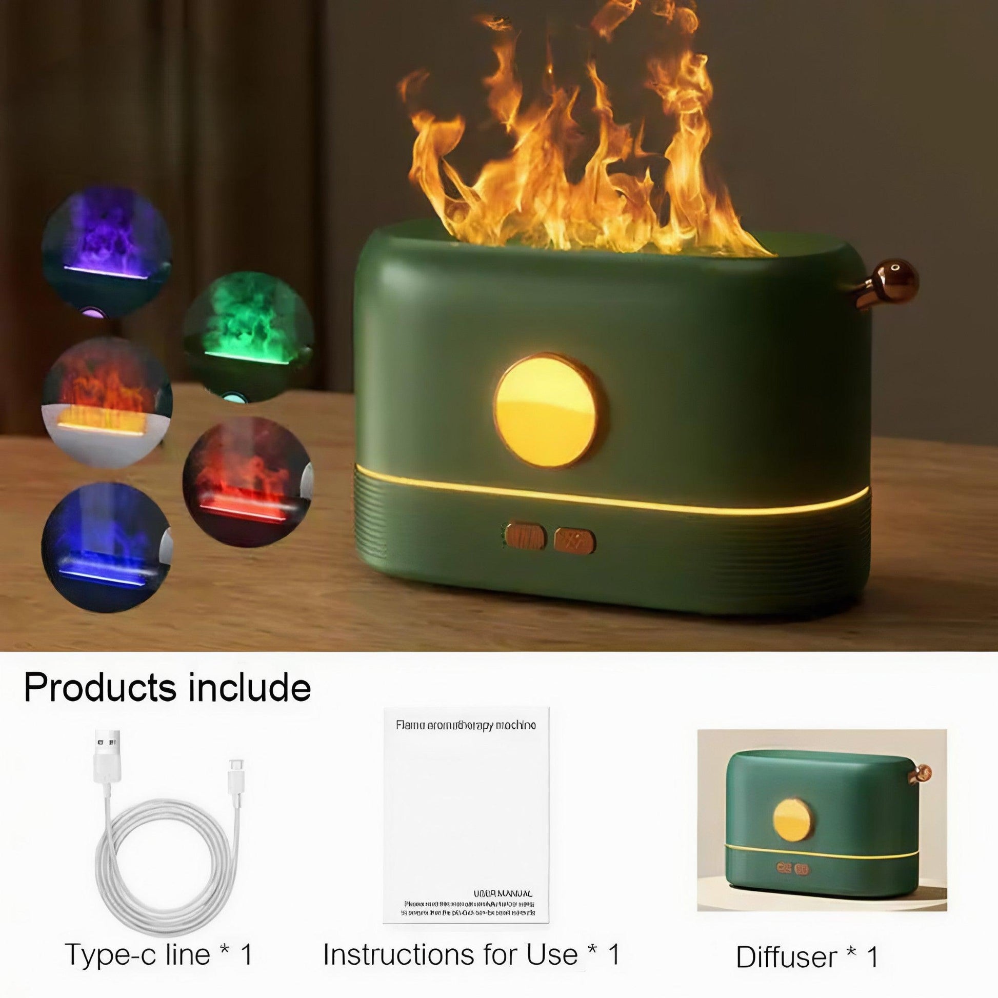 Lightgrace NEW Fire Flame Humidifier