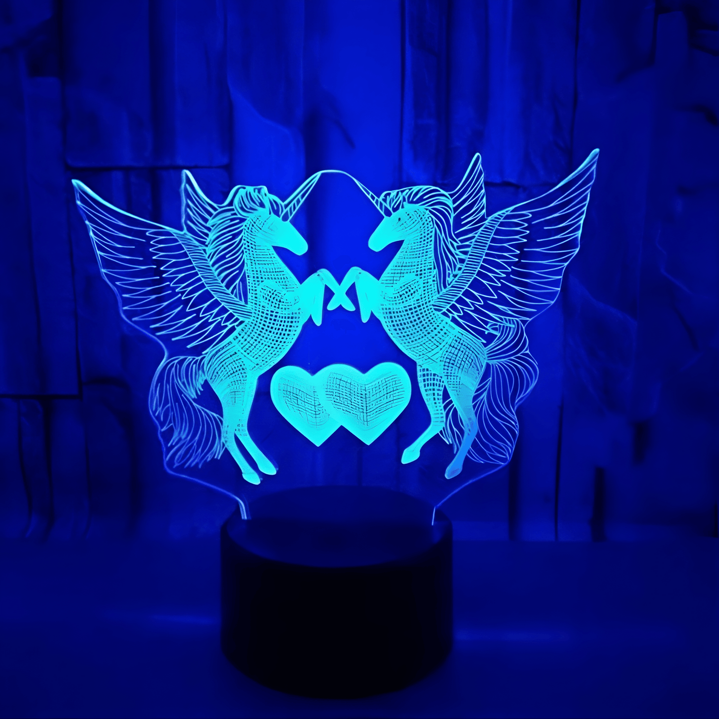 cute Unicorn Love 3D Lamp - Touch from Light grace