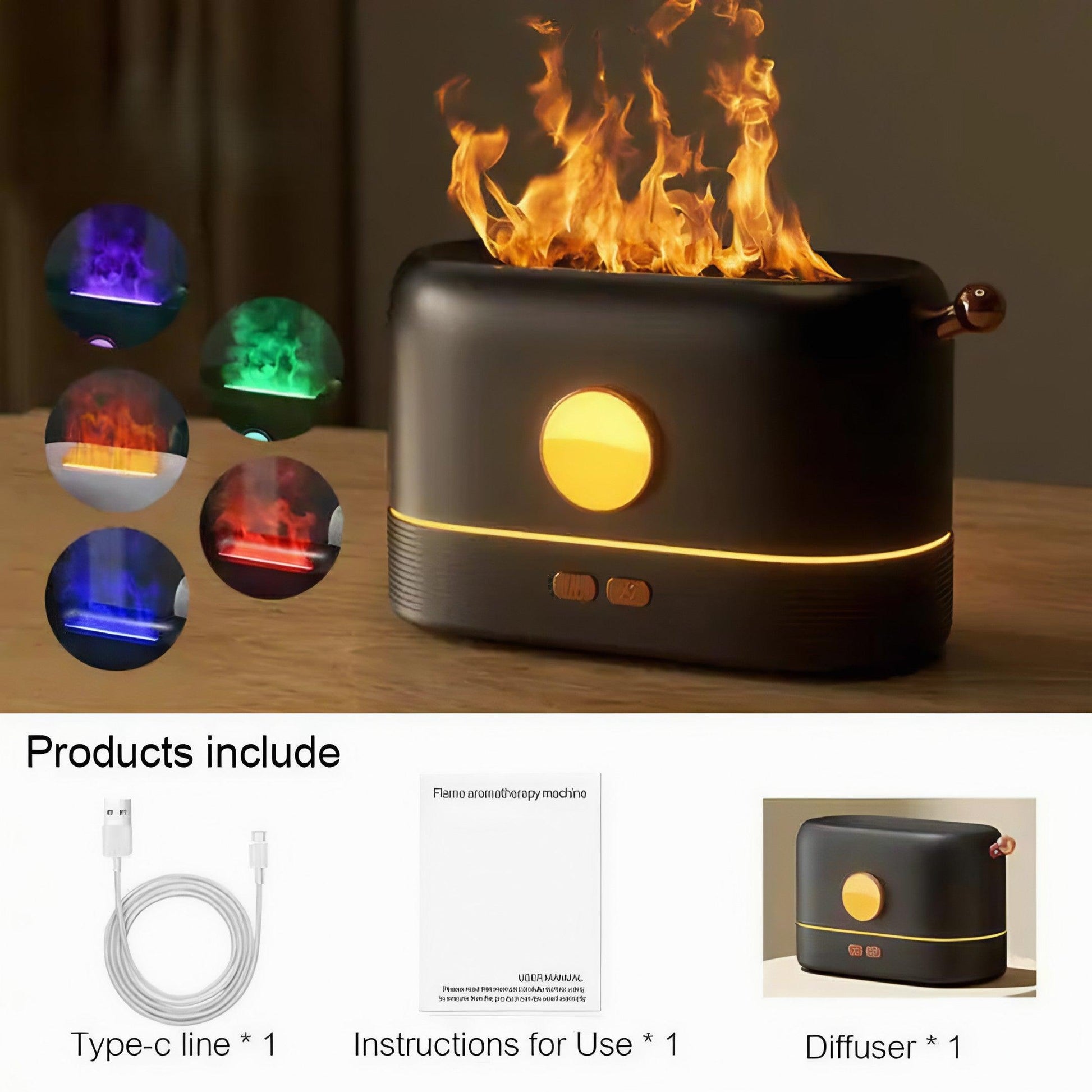 Lightgrace NEW Fire Flame Humidifier