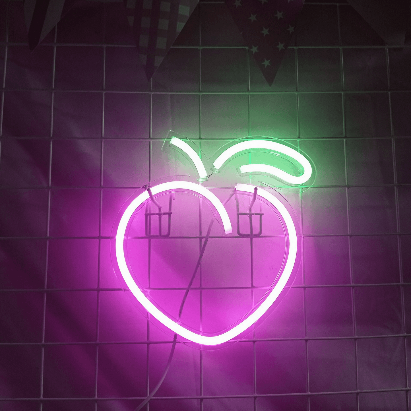 cute Peach Neon Sign from Light grace