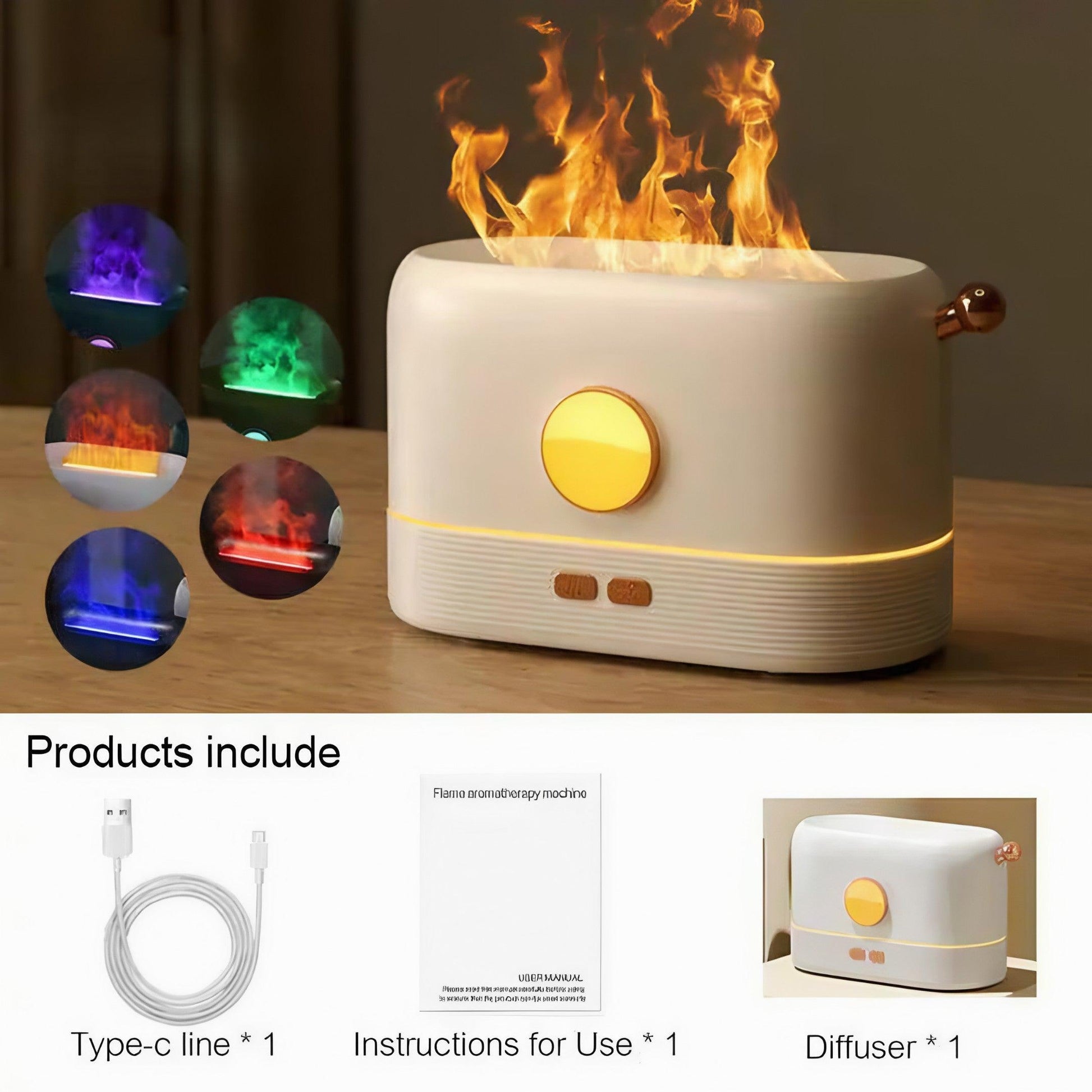 Lightgrace NEW Fire Flame Humidifier