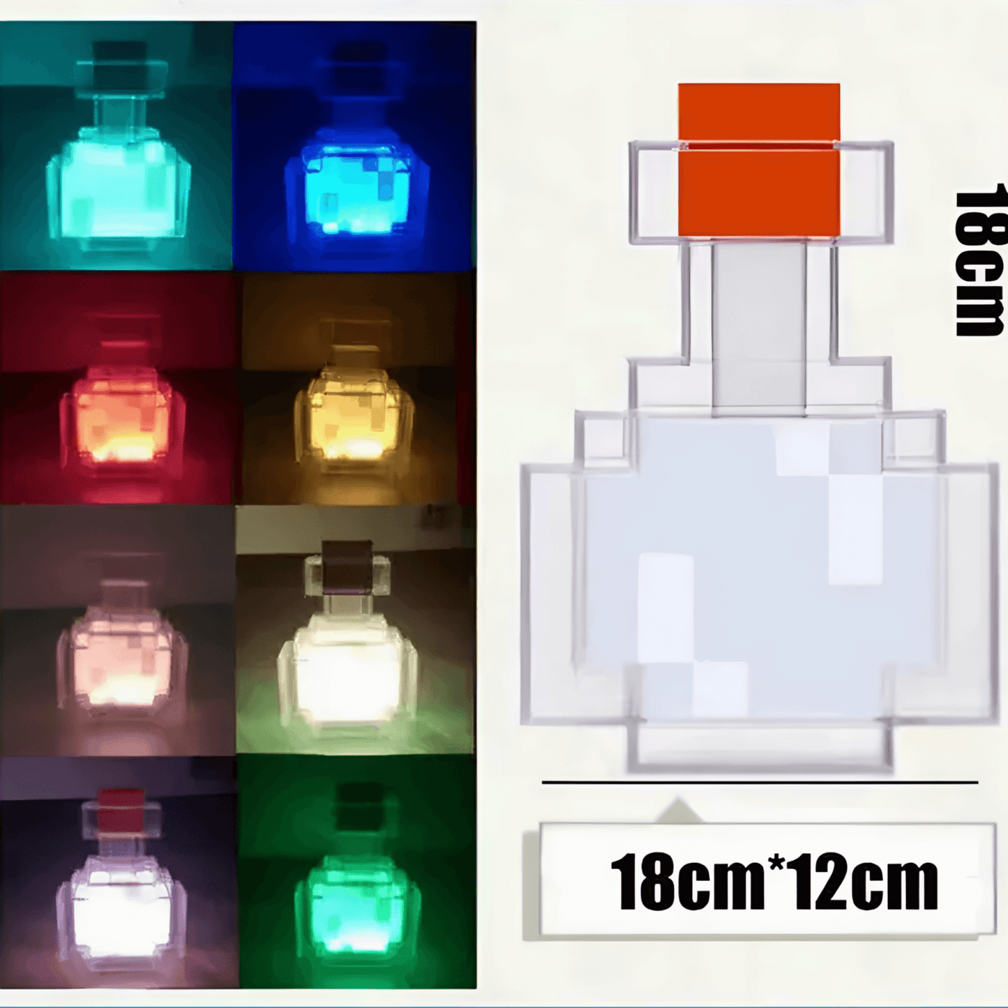 Lightgrace Minecraft Lamps Collection - Blue Cube