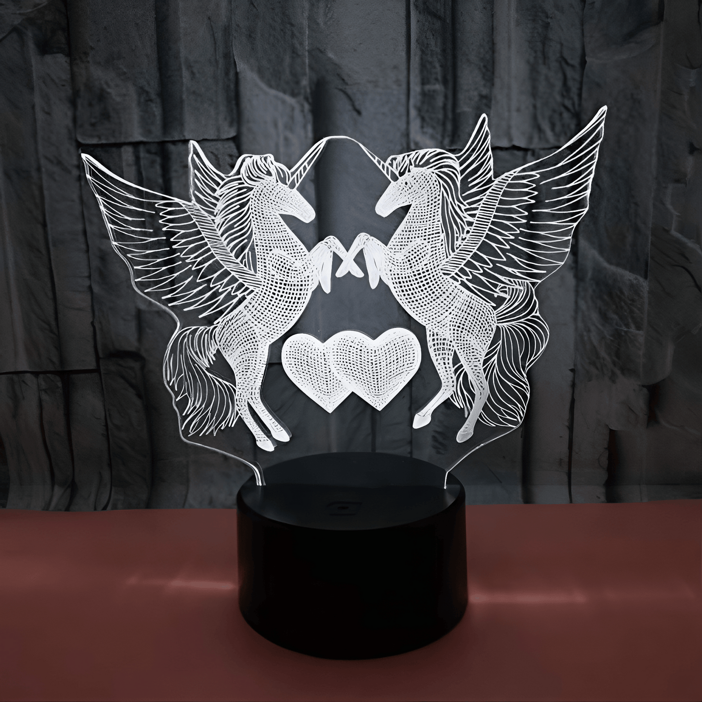 cute Unicorn Love 3D Lamp - Touch from Light grace