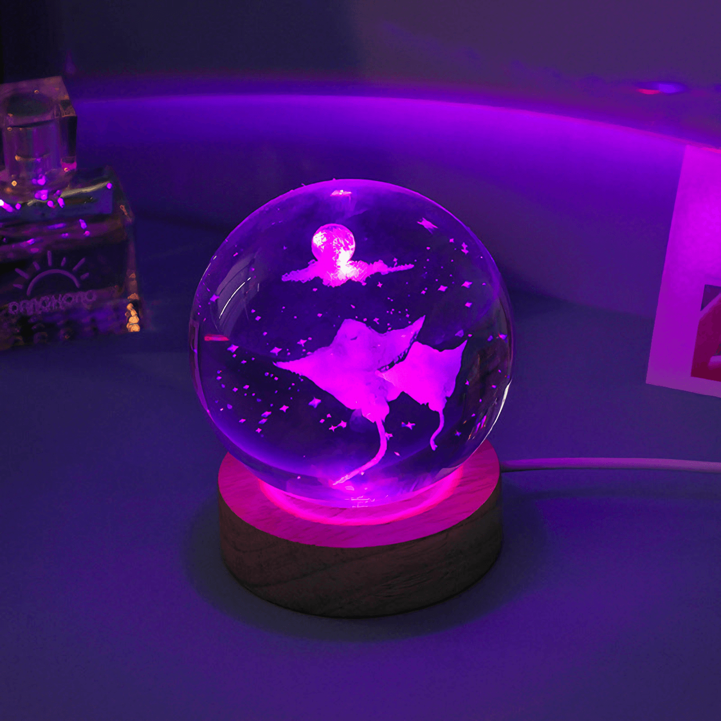 cute Underwater Life Crystal Ball Lamps - Dolphin from Light grace