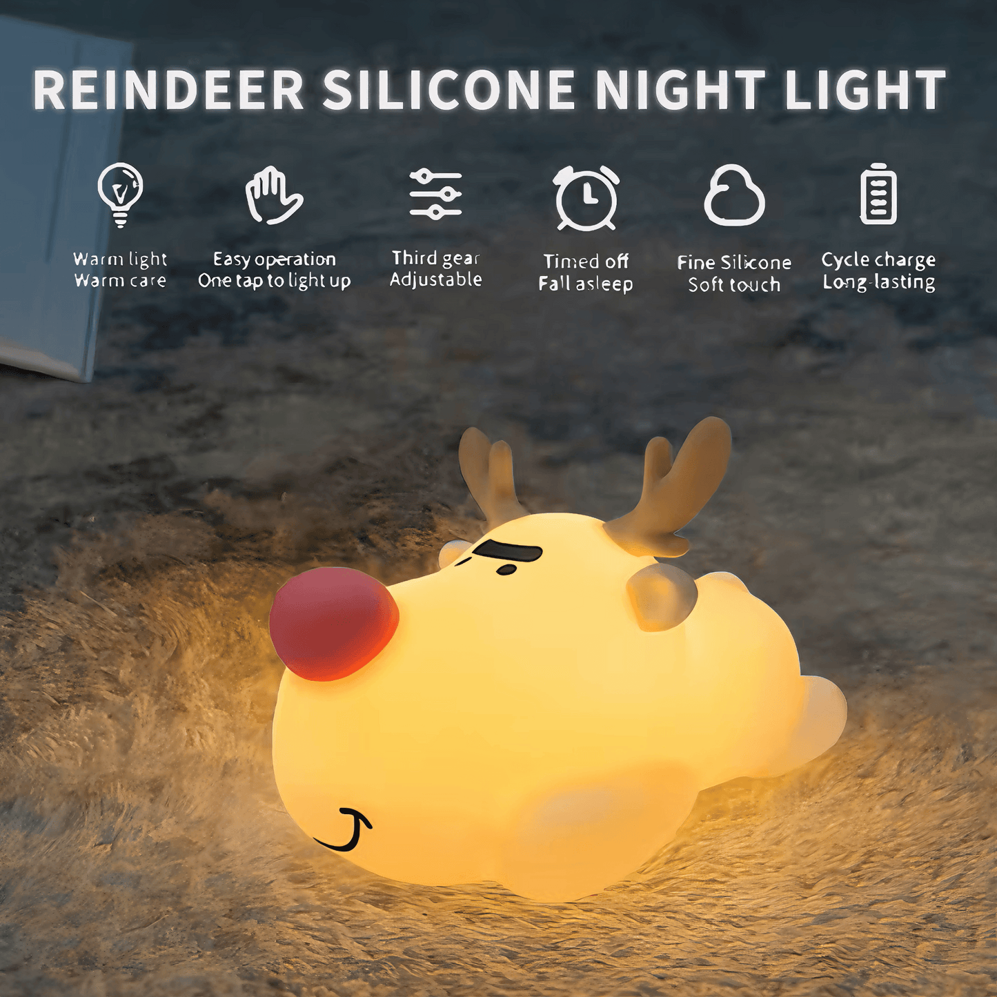 Reindeer Night Light from Light grace in room corner